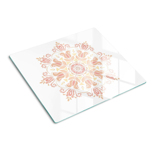 Tabla para cortar Mandala en tonos rosa