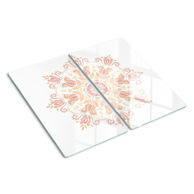 Tabla para cortar Mandala en tonos rosa