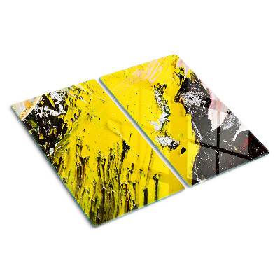 Tabla de cortar de cristal Paisaje abstracto en colores intensos
