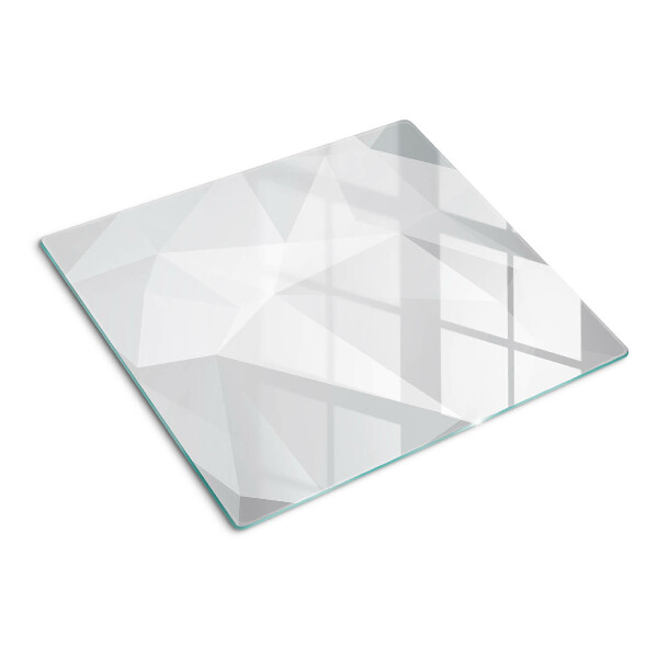 Tabla de cortar de cristal Formas geométricas en tonos de gris