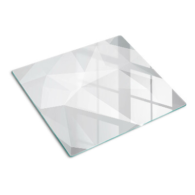 Tabla de cortar de cristal Formas geométricas en tonos de gris