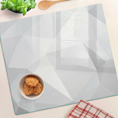 Tabla de cortar de cristal Formas geométricas en tonos de gris
