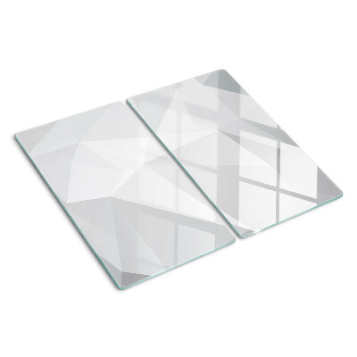Tabla de cortar de cristal Formas geométricas en tonos de gris