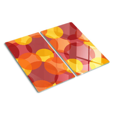 Tabla para cortar Círculos coloridos en tonos cálidos.