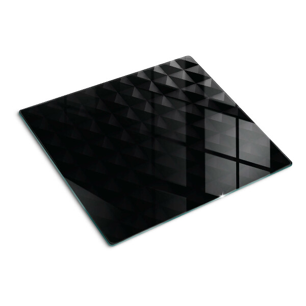 Tabla de cortar de cristal Patrones geométricos en tonos negros