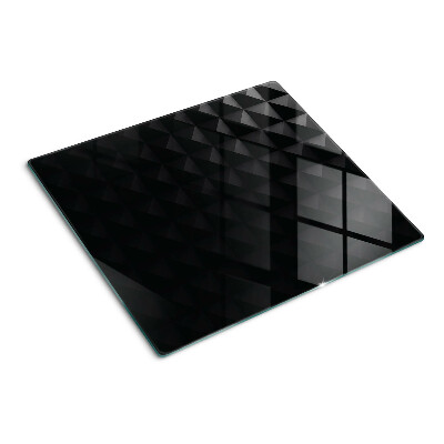 Tabla de cortar de cristal Patrones geométricos en tonos negros