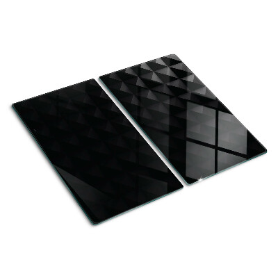Tabla de cortar de cristal Patrones geométricos en tonos negros