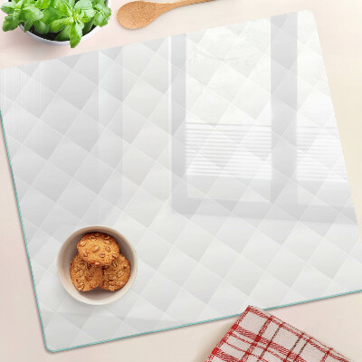 Tabla de cortar de cristal Patrón de rombos