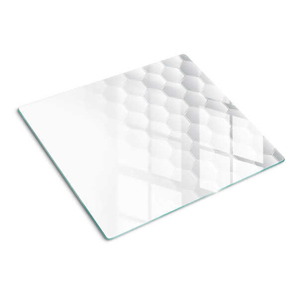 Tabla de cortar de cristal Patrón hexagonal