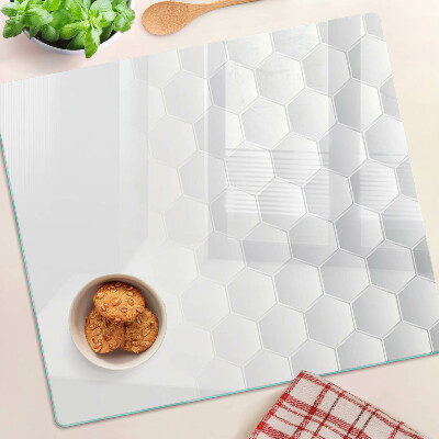 Tabla de cortar de cristal Patrón hexagonal