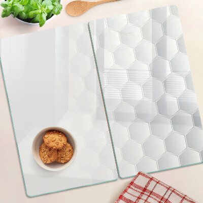 Tabla de cortar de cristal Patrón hexagonal