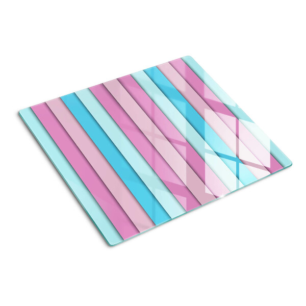 Tabla de cortar de cristal Geometría en colores pastel