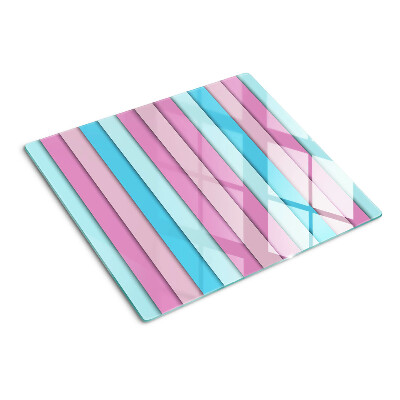 Tabla de cortar de cristal Geometría en colores pastel