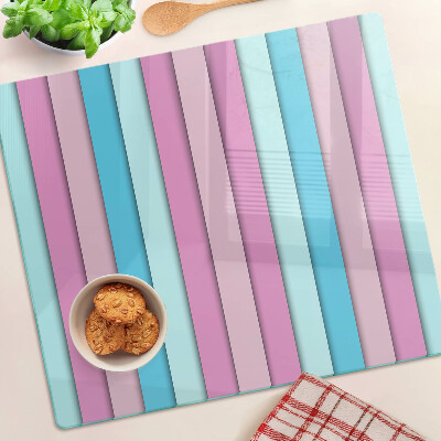 Tabla de cortar de cristal Geometría en colores pastel