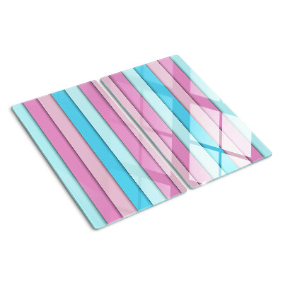 Tabla de cortar de cristal Geometría en colores pastel