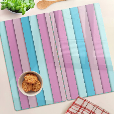 Tabla de cortar de cristal Geometría en colores pastel