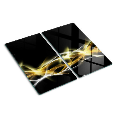 Tabla para cortar Una ola de luz en tonos dorados.