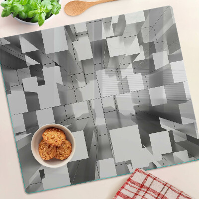 Tabla de cortar de cristal formas geométricas abstractas