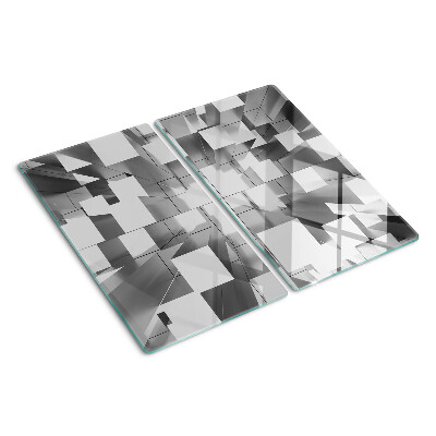 Tabla de cortar de cristal formas geométricas abstractas