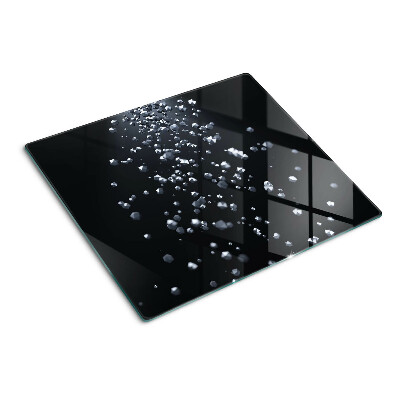 Tabla para cortar Burbujas de cristal sobre un fondo negro