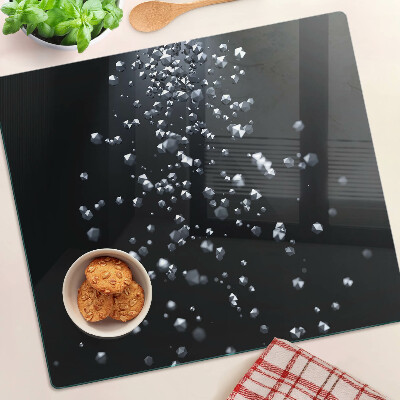Tabla para cortar Burbujas de cristal sobre un fondo negro