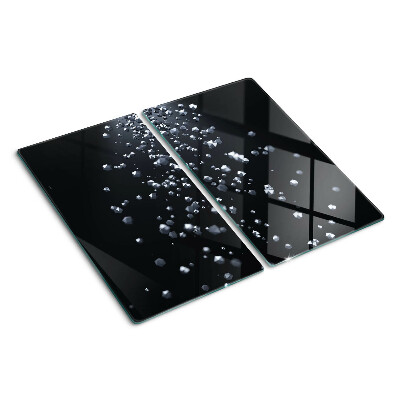 Tabla para cortar Burbujas de cristal sobre un fondo negro