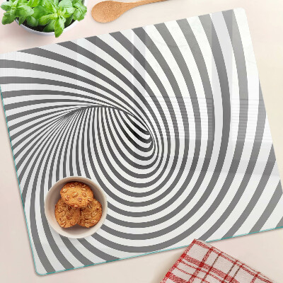 Tabla de cortar de cristal Motivo espiral óptico