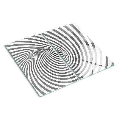 Tabla de cortar de cristal Motivo espiral óptico