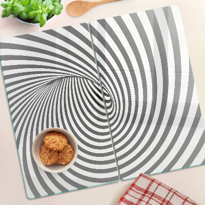 Tabla de cortar de cristal Motivo espiral óptico