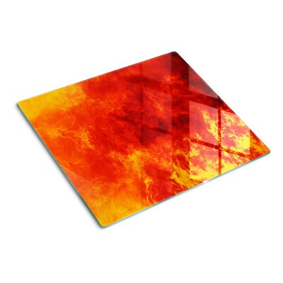 Tabla de cortar de cristal Fuego y llamas