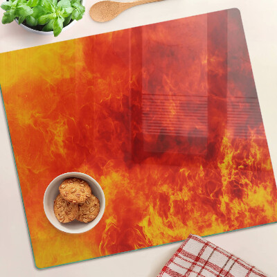 Tabla de cortar de cristal Fuego y llamas