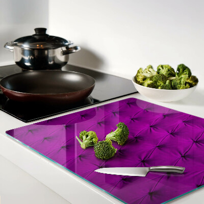 Tabla de cortar de cristal Acolchado morado