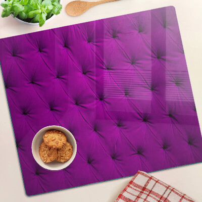 Tabla de cortar de cristal Acolchado morado