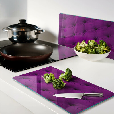 Tabla de cortar de cristal Acolchado morado