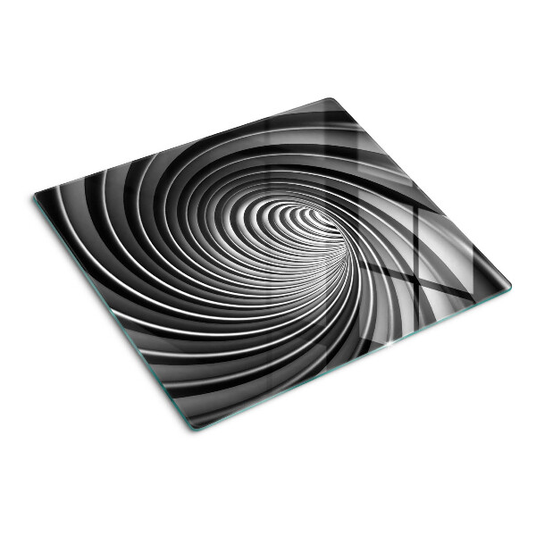 Tabla de cortar de cristal Patrón de espiral arremolinado