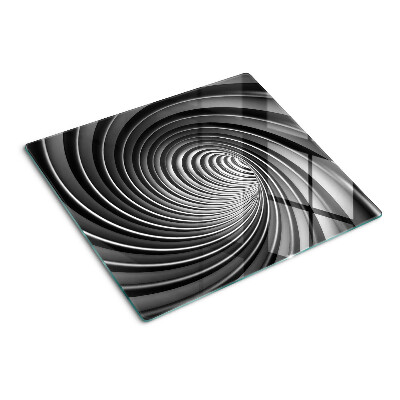 Tabla de cortar de cristal Patrón de espiral arremolinado