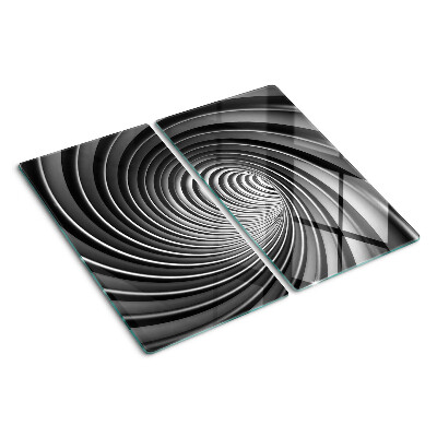 Tabla de cortar de cristal Patrón de espiral arremolinado