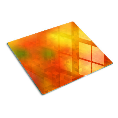 Tabla para cortar Geometría en tonos naranja