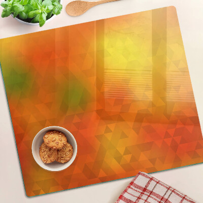 Tabla para cortar Geometría en tonos naranja