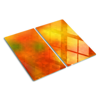 Tabla para cortar Geometría en tonos naranja