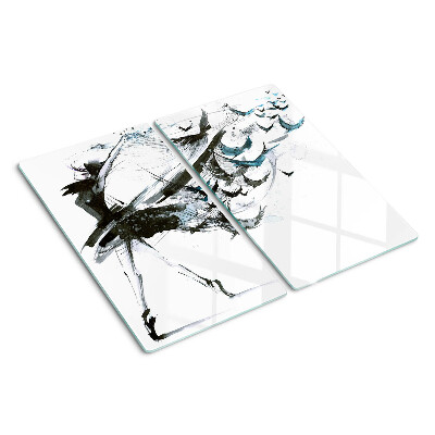 Tabla de cortar de cristal Danza alada