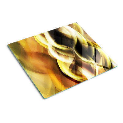Tabla para cortar Ondas abstractas en tonos dorados