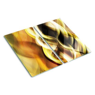 Tabla para cortar Ondas abstractas en tonos dorados