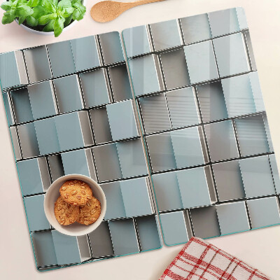 Tabla para cortar Azulejos geométricos en tonos azules