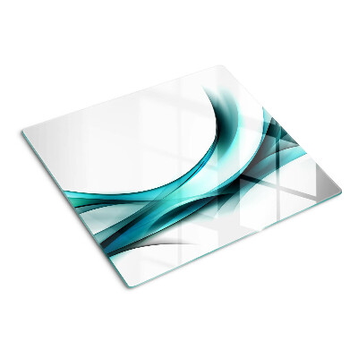 Tabla de cortar de cristal Ondas en tonos de azul
