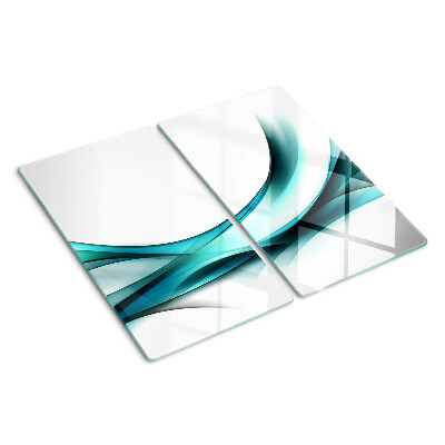 Tabla de cortar de cristal Ondas en tonos de azul