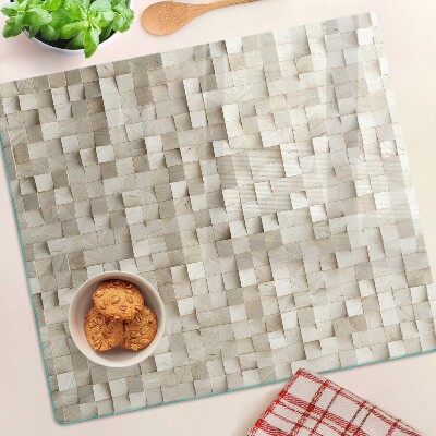 Tabla para cortar Motivo de mosaico en tonos neutros