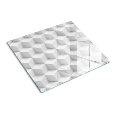 Tabla de cortar de cristal Patrón hexagonal 3D