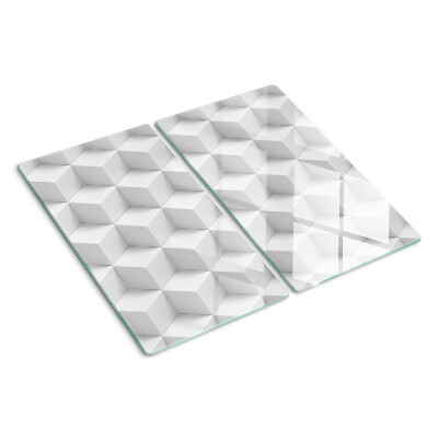 Tabla de cortar de cristal Patrón hexagonal 3D