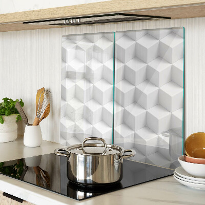 Tabla de cortar de cristal Patrón hexagonal 3D